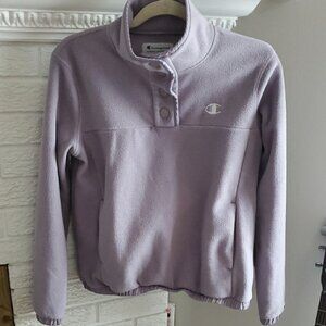 Champion Women's Cozy Fleece Lilac Turtle Neck Sweatshirt Pullover Size XS